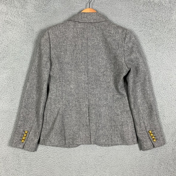J.Crew Campbell Blazer Women's 6 Gray Donegal Wool Tweed Jacket Preppy Career - Picture 7 of 15
